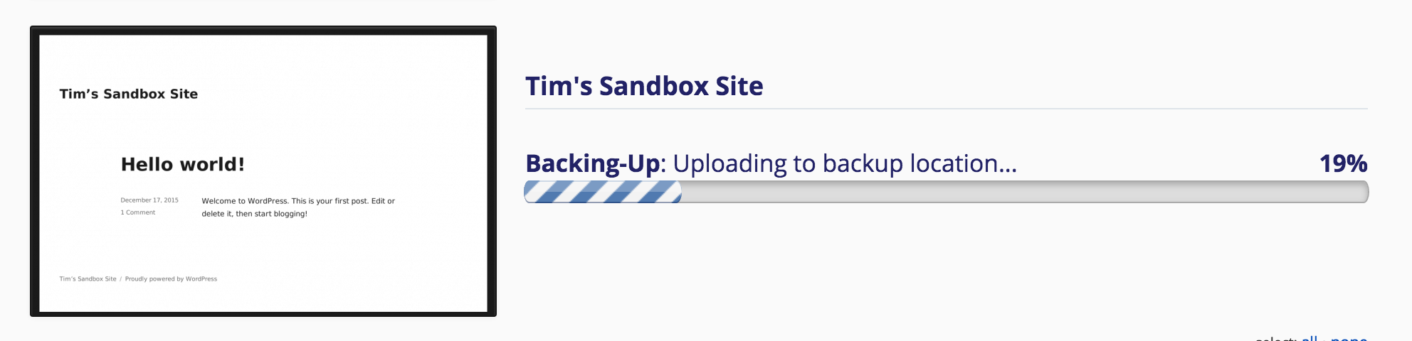 Backing Up