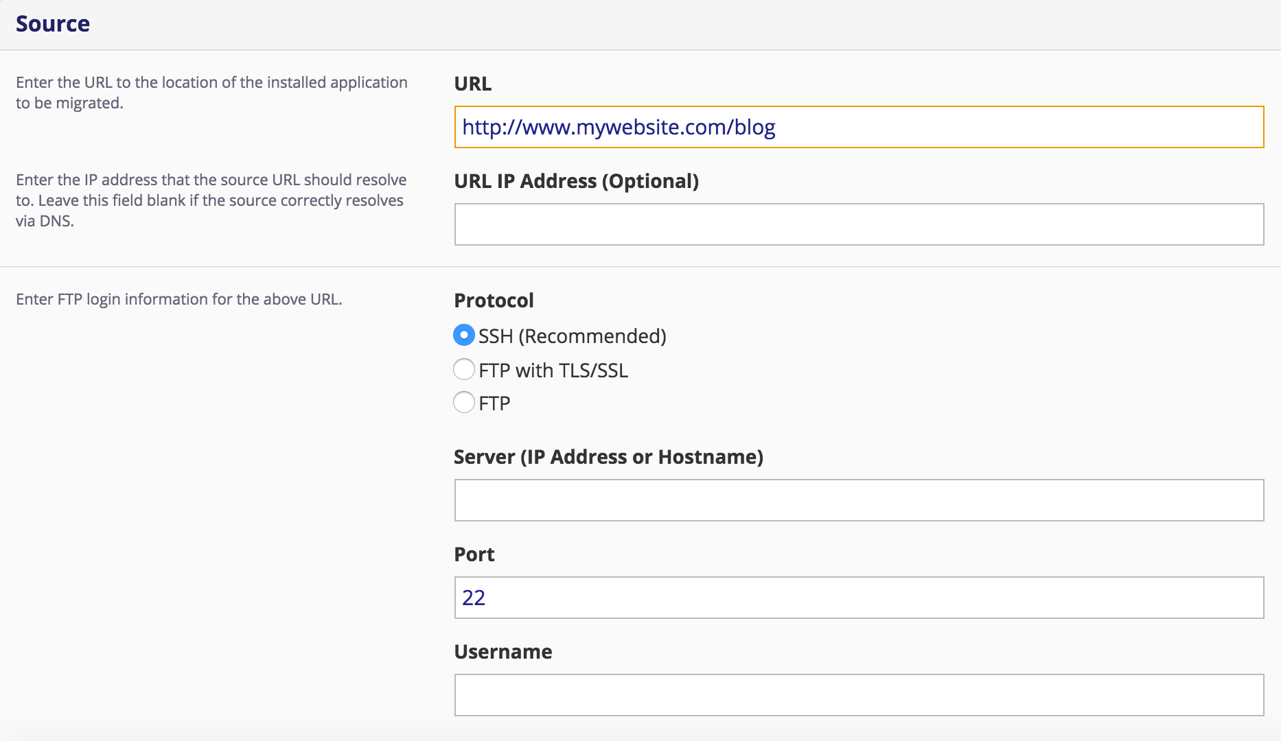 Source Install Information